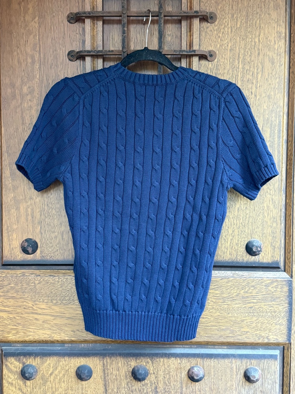 Ralph Lauren Blue Cable-Knit Crewneck Sweater Size M - Picture 6 of 6